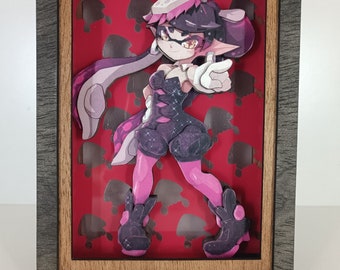 Splatoon Callie Marie Night Light, Grizzco Industries Shadow Box, Salmon Run Lightbox, Splatoon Light box, Amazing gift for birthday, Xmas.