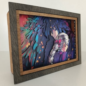 Howl's Moving Castle Shadow Box Lamp – App-Controlled Color-Changing Night Light, Ghibli Inspired Decor