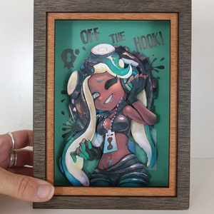 Marina Pearl Nachtlicht: Splatoon Schattenbox Kunst