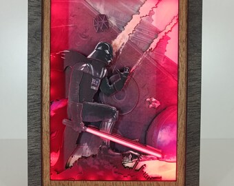 Darth Vader Shadow Box-nachtlampje: Star Wars-dioramalamp
