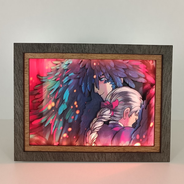 Sophie Howl Castle Night Light, Howl Castle Anime Lightbox, Shadow Box, Anime Lightbox, Amazing gift for birthday, Christmas, Shade lamp.