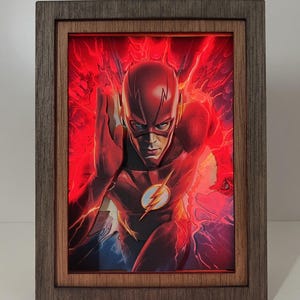 Wood LED Lamp – Fast Hero Inspired, Color-Changing via Mobile App