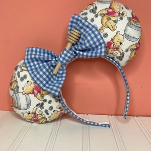 Mouse Ears/Winnie the Pooh/Boutique Mouse Ears/Disney Inspired/Headband/Handmade