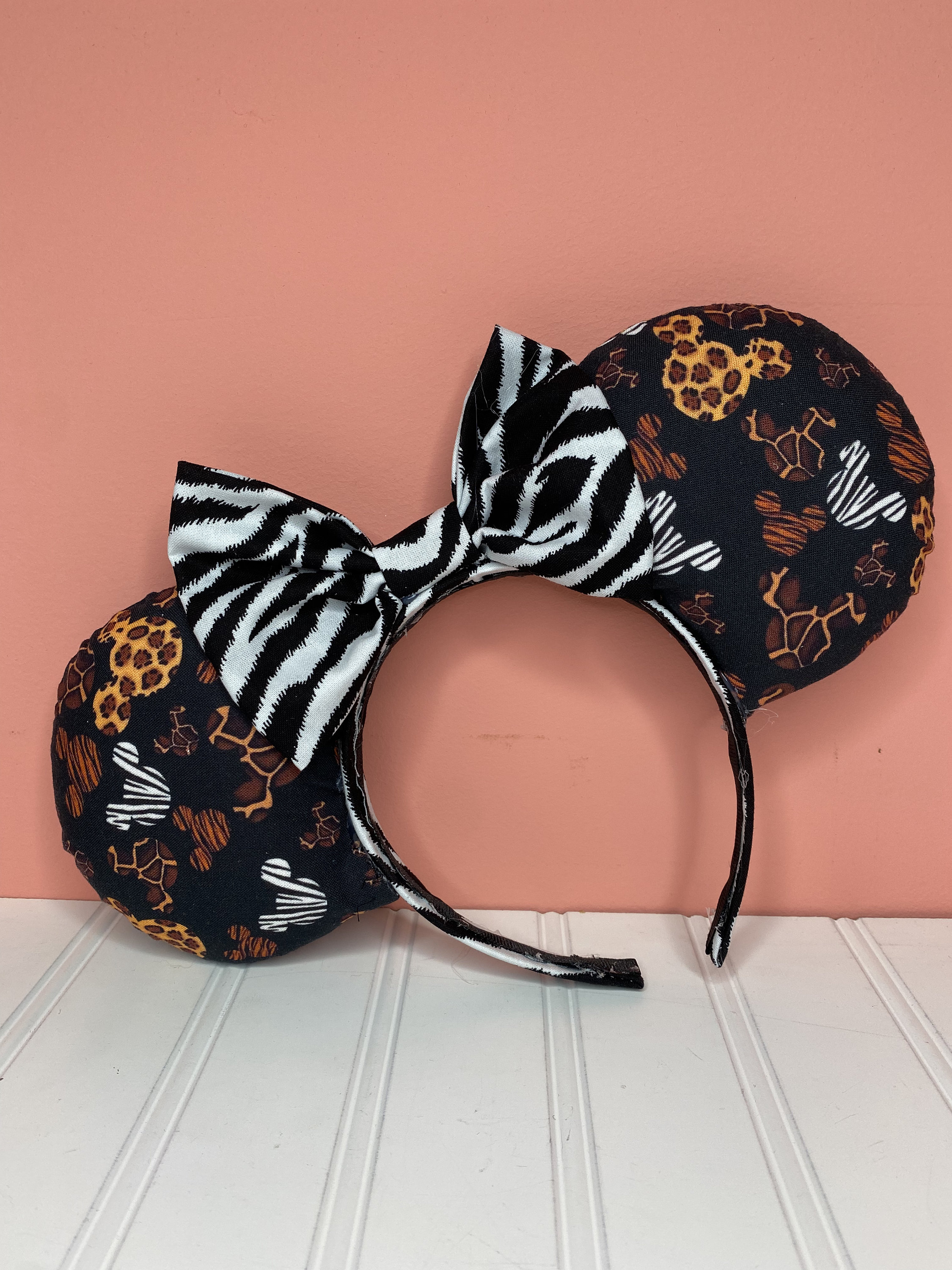 Mouse Ears/animal Print/boutique Mouse Ears/disney Inspired/headband ...