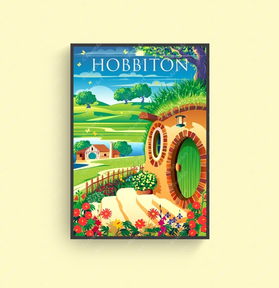 Hobbiton Poster LOTR Print Tolkien Wall Art - Etsy