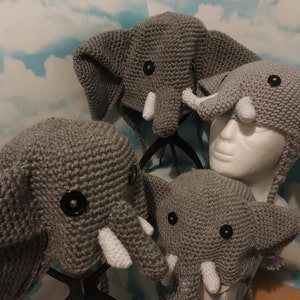 Elephant hat crochet pattern