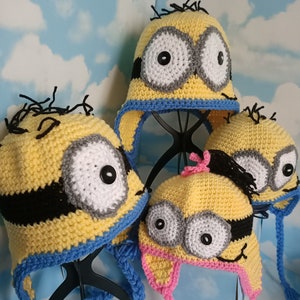 Patrón de gorro de crochet de Minion