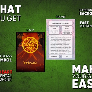 Dnd 5e Spell Cards Pdf for Wizards | Printable Dnd Spell Book | SRD ...