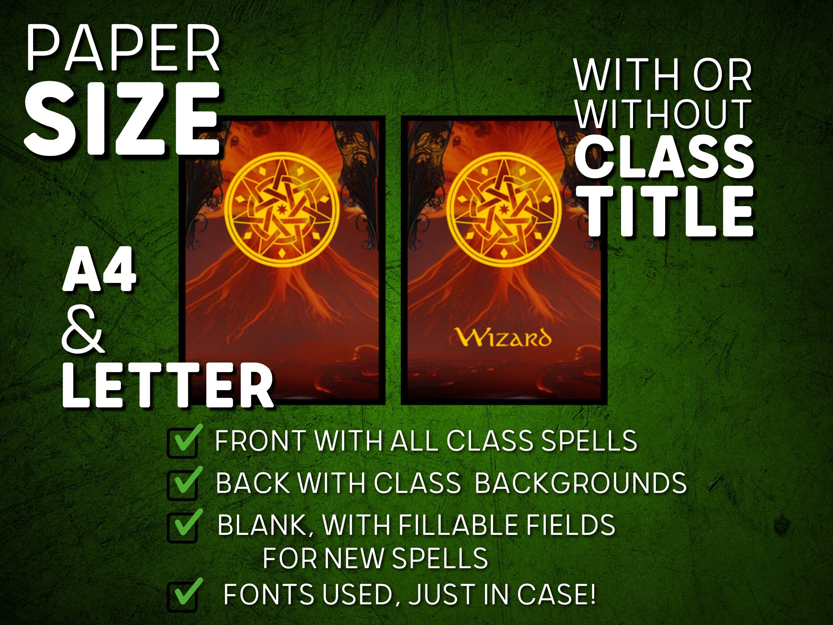 Dnd 5e Spell Cards Pdf for Wizards | Printable Dnd Spell Book | SRD ...