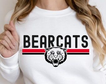Bearcats Football SVG PNG, Bearcats svg png, School Mascot, Football team svg, School Spirit svg, Cricut, Bearcats Cheer svg