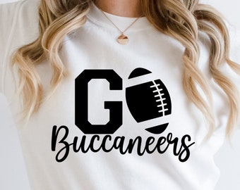 Buccaneers football SVG PNG, Go Buccaneers, maglia da calcio, School Spirit svg, Buccaneers Team Mascot, Buccaneers Cheer svg, Buccaneers png