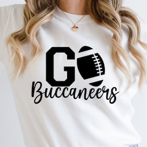 Buccaneers football SVG PNG, Go Buccaneers, football shirt, School Spirit svg, Buccaneers Team Mascot, Buccaneers Cheer svg, Buccaneers png
