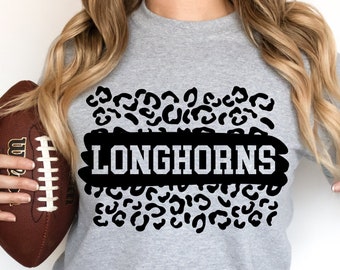 Longhorns Football SVG PNG, Longhorns svg png, School Mascot, Football team svg, School Spirit svg, Cricut, Longhorns Cheer svg, Texas svg