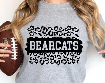 Bearcats football SVG PNG, football shirt svg, School Spirit svg, Bearcats Team Mascot, Bearcats Cheer svg, Bearcats png
