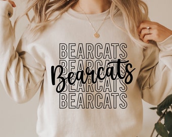 Bearcats Football SVG PNG, Bearcats svg png, School Mascot, Football team svg, School Spirit svg, Cricut, Bearcats Cheer svg