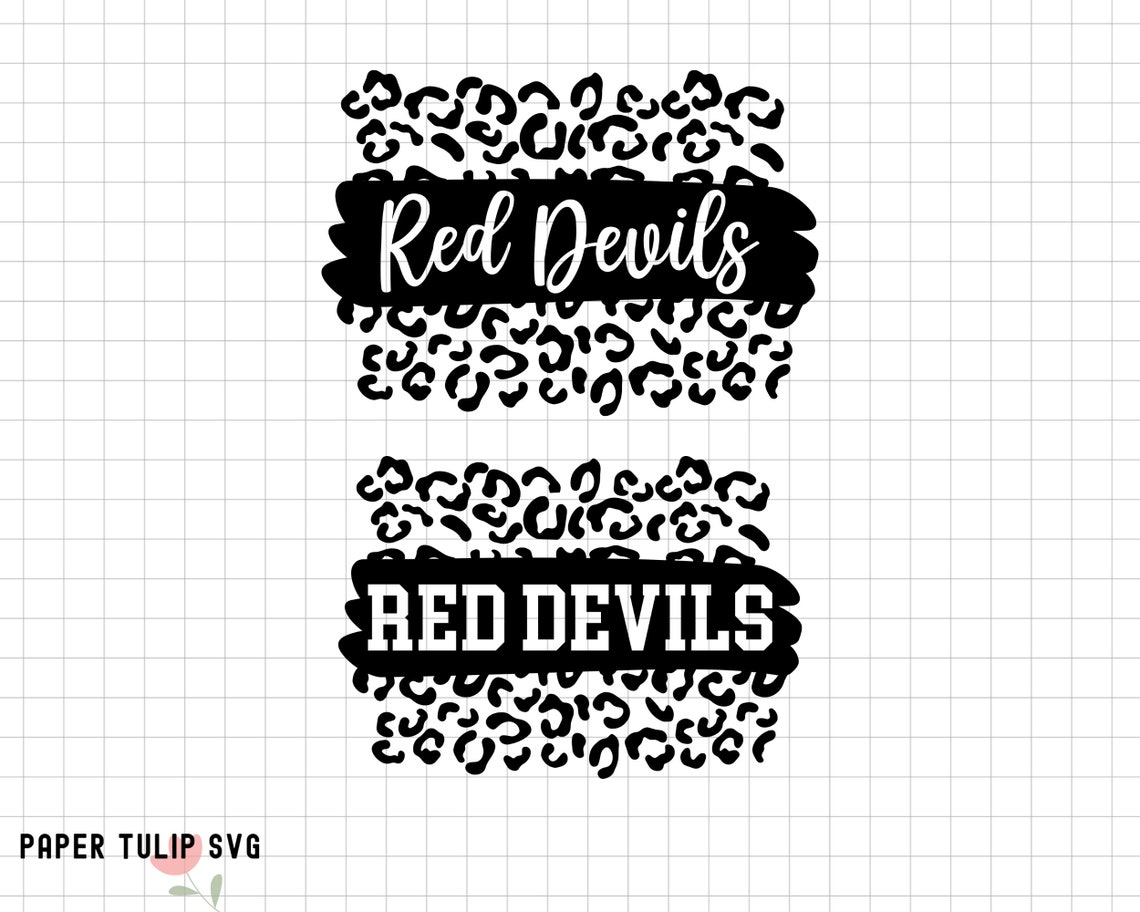 Red Devils Mascot SVG PNG Red Devils Svg Png School Mascot Etsy