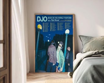 Djo Back On You World Tour 2025 Poster Retro Konzert Wand Kunst Druck Geschenk für Musikliebhaber Djo Fans