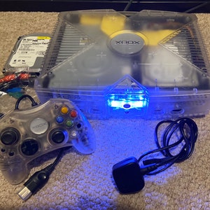 Custom made Xbox 360 fat phat case mod kit shell housing with LED kit