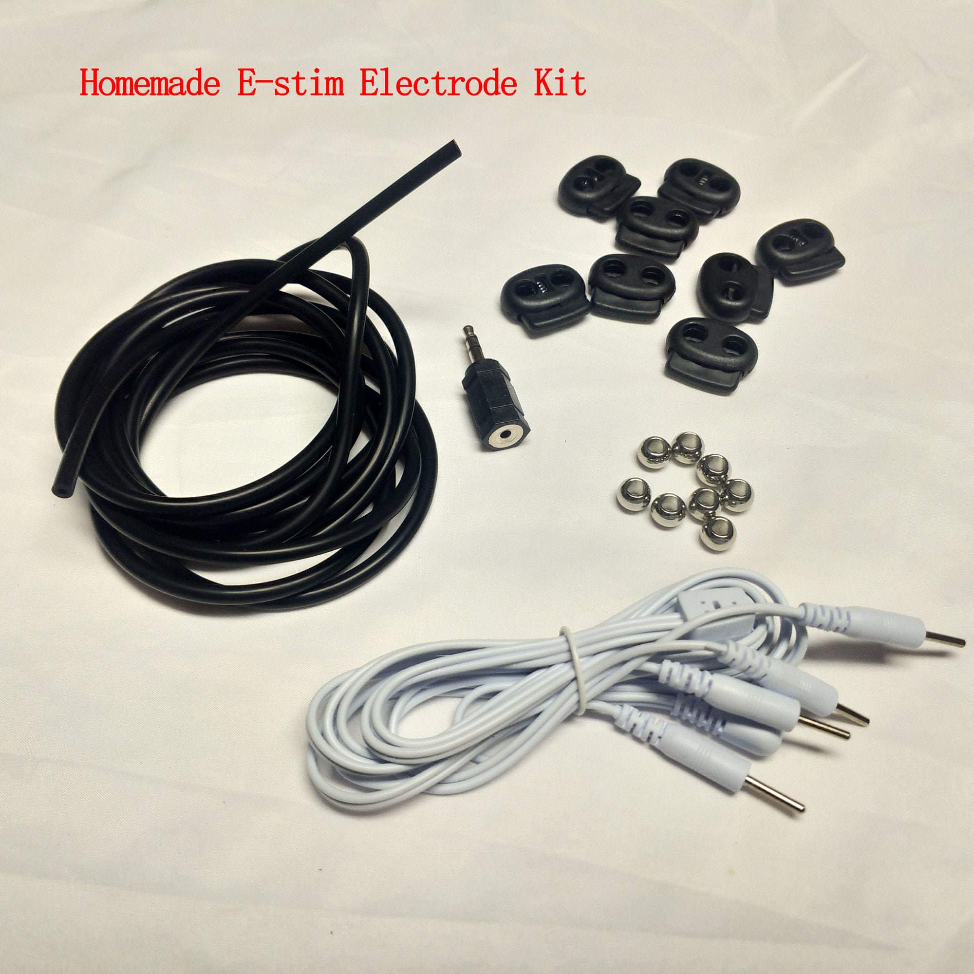 Homemade Estim DIY Electrodes Conductive Rubber Tubing Kit for