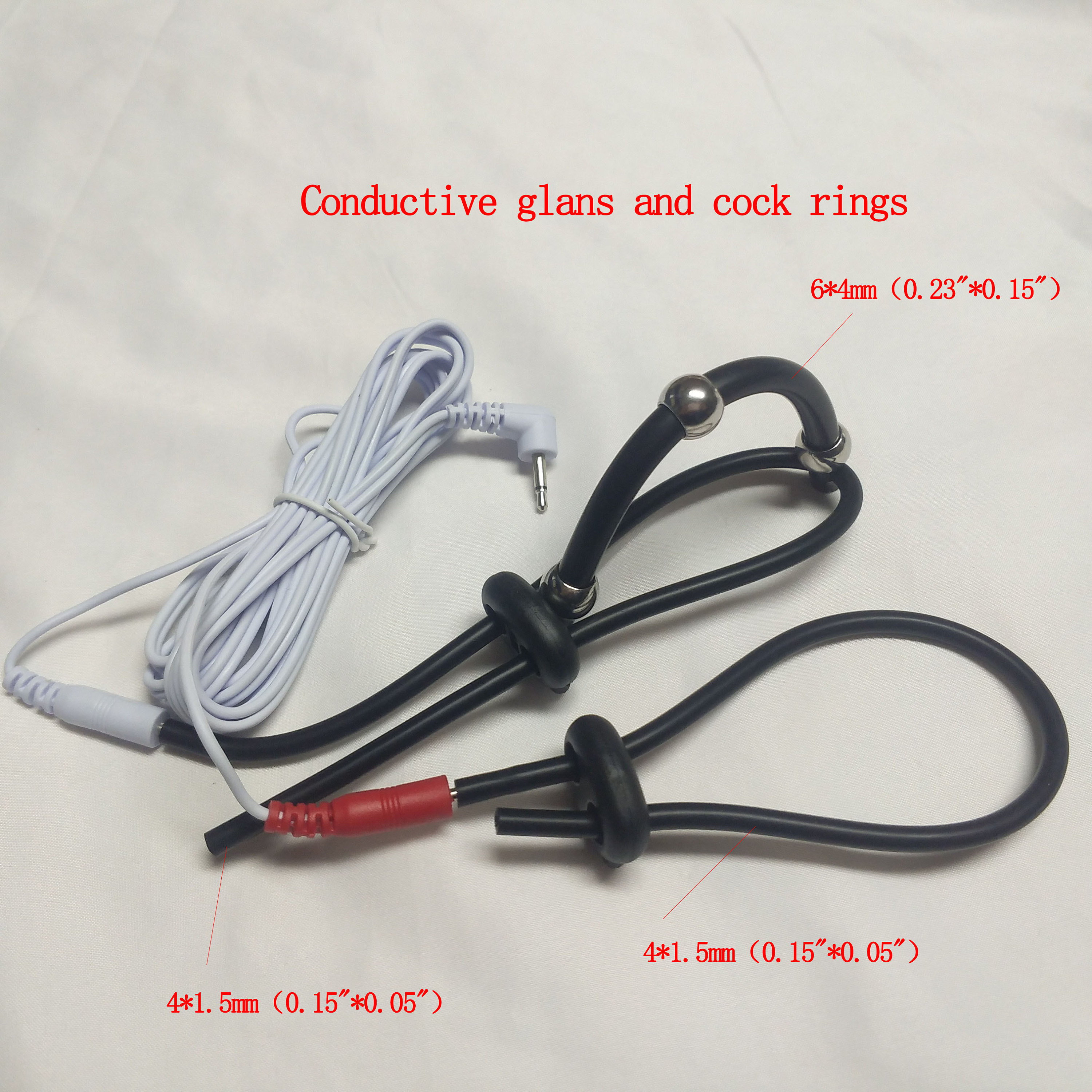Estim Monopolar Conductive Loops Electric Conductive Rubber Glans Ring
