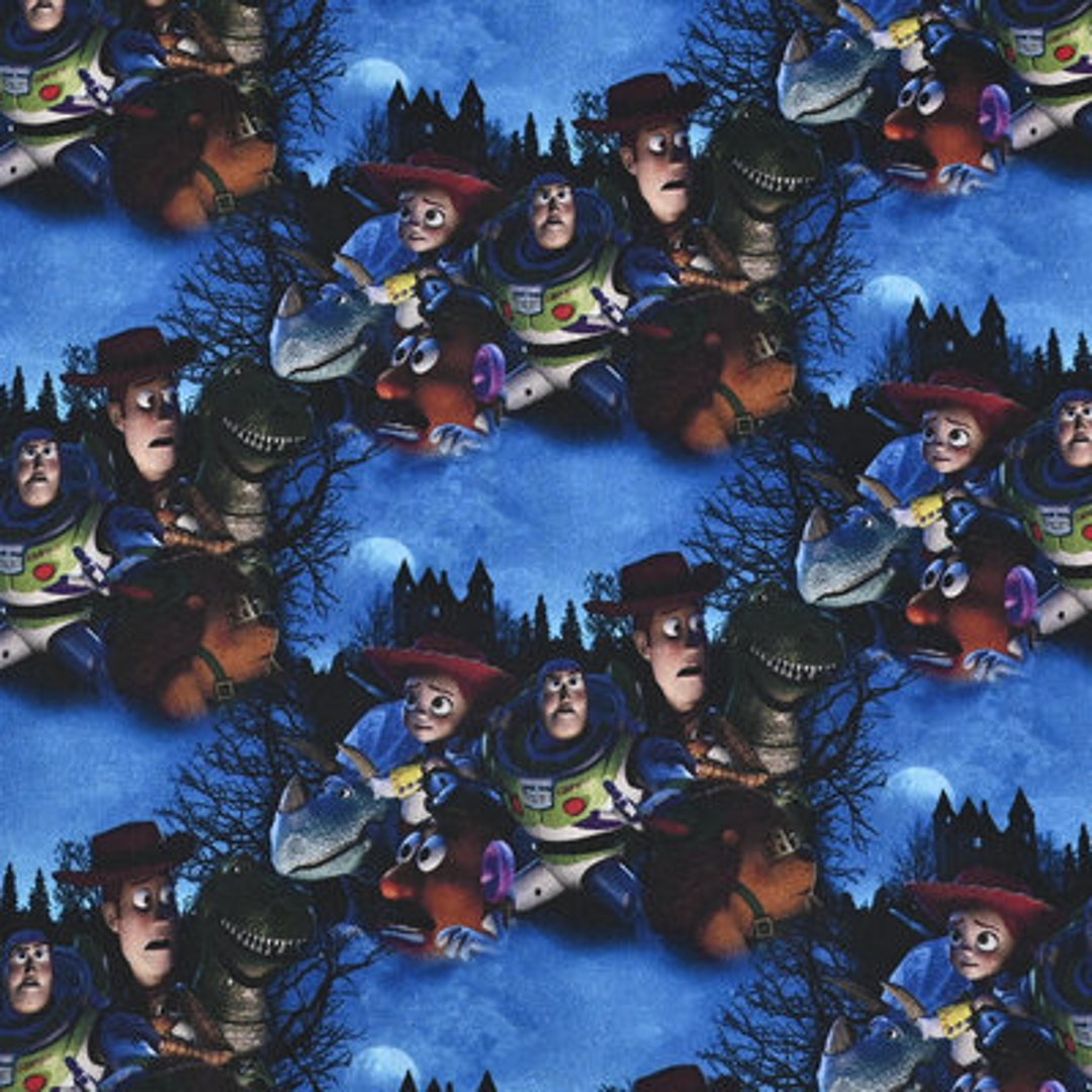 Disney Toy Story Fabric Buzz Lightyear Woody Cartoon Anime Fabric 100