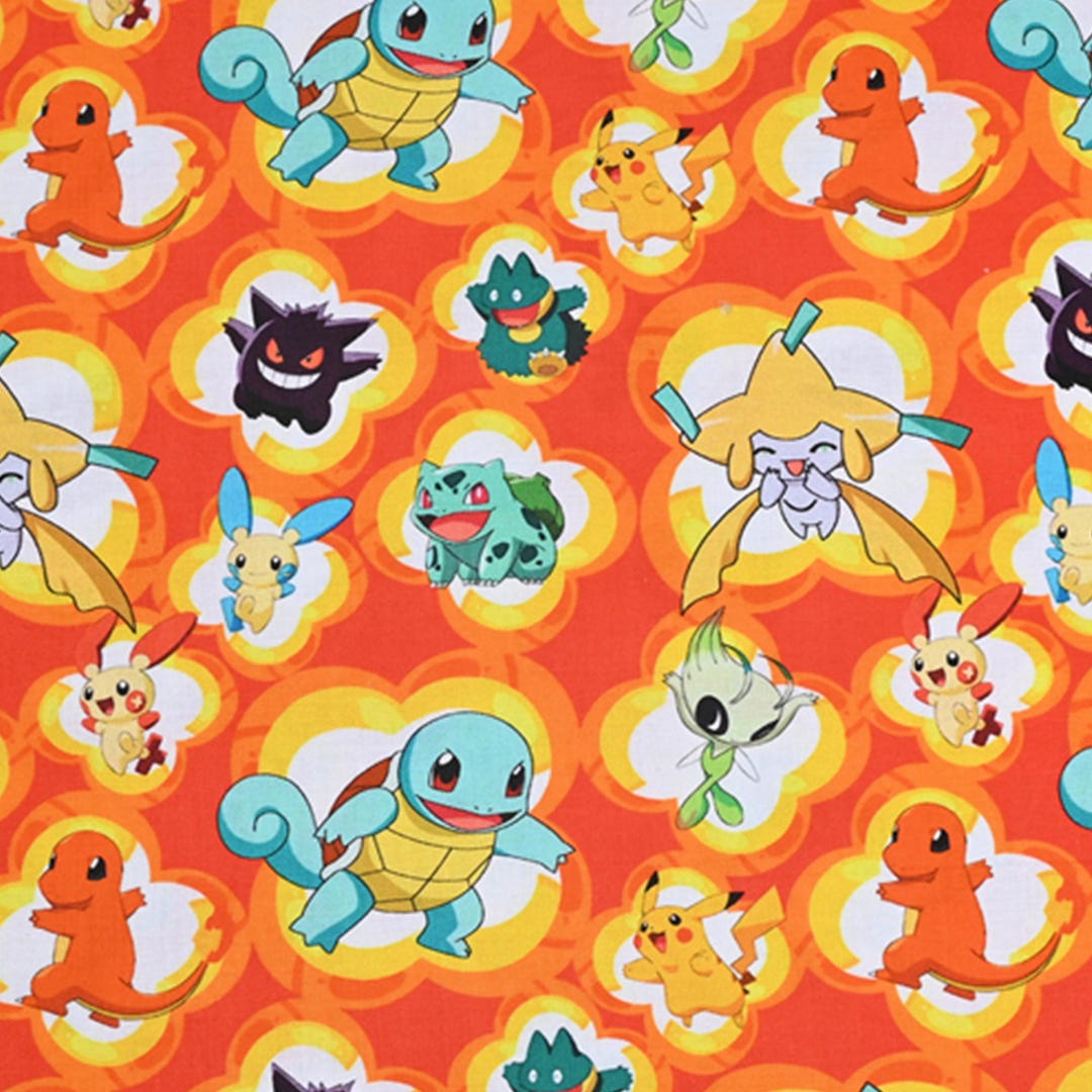 Pokemon Fabric Pikachu Fabric Pocket Monster Fabric Cartoon Anime ...