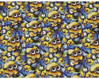 Minions Fabric Bob The Minion Fabric Cartoon Anime Fabric 100% Cotton Fabric By The Half Yard