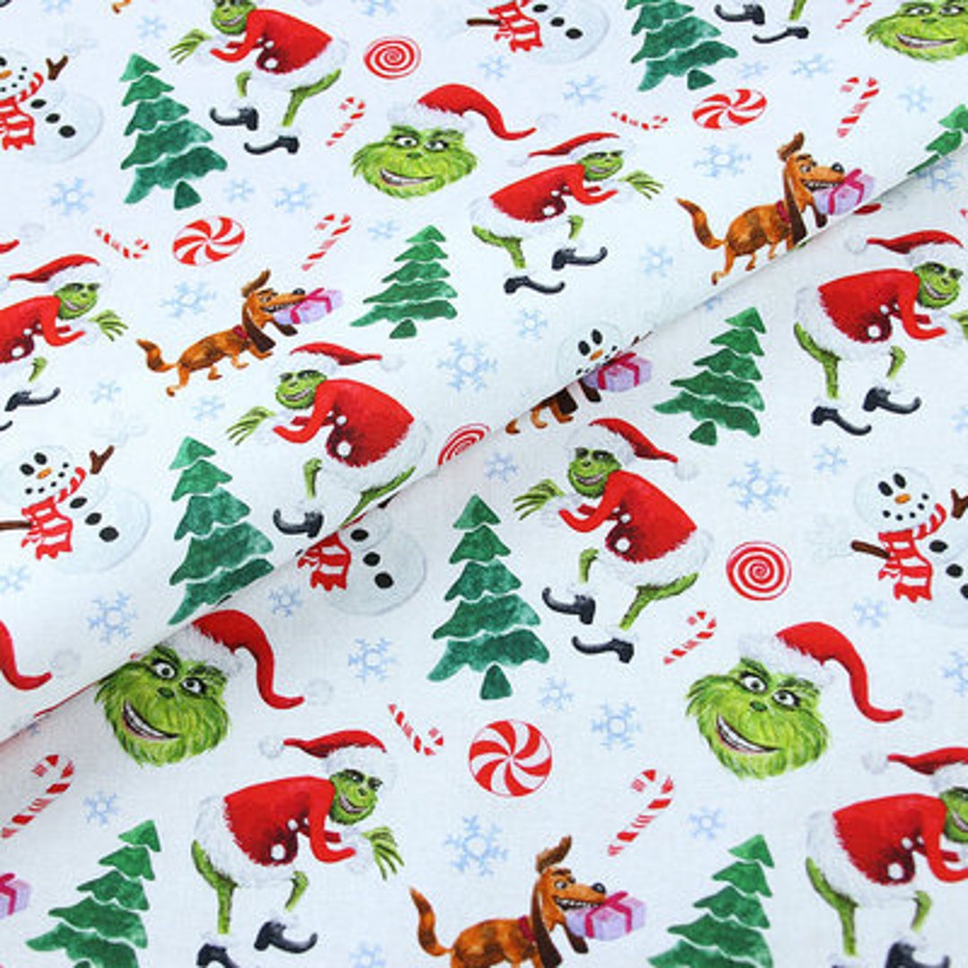 The Grinch Christmas Fabric Grinch Fabric Cartoon Anime Fabric 100