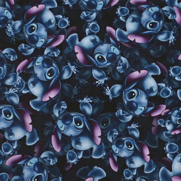 Stitch Fabric Blue Koala Fabric Cartoon Anime Fabric 100% Cotton Fabric By The Half Yard