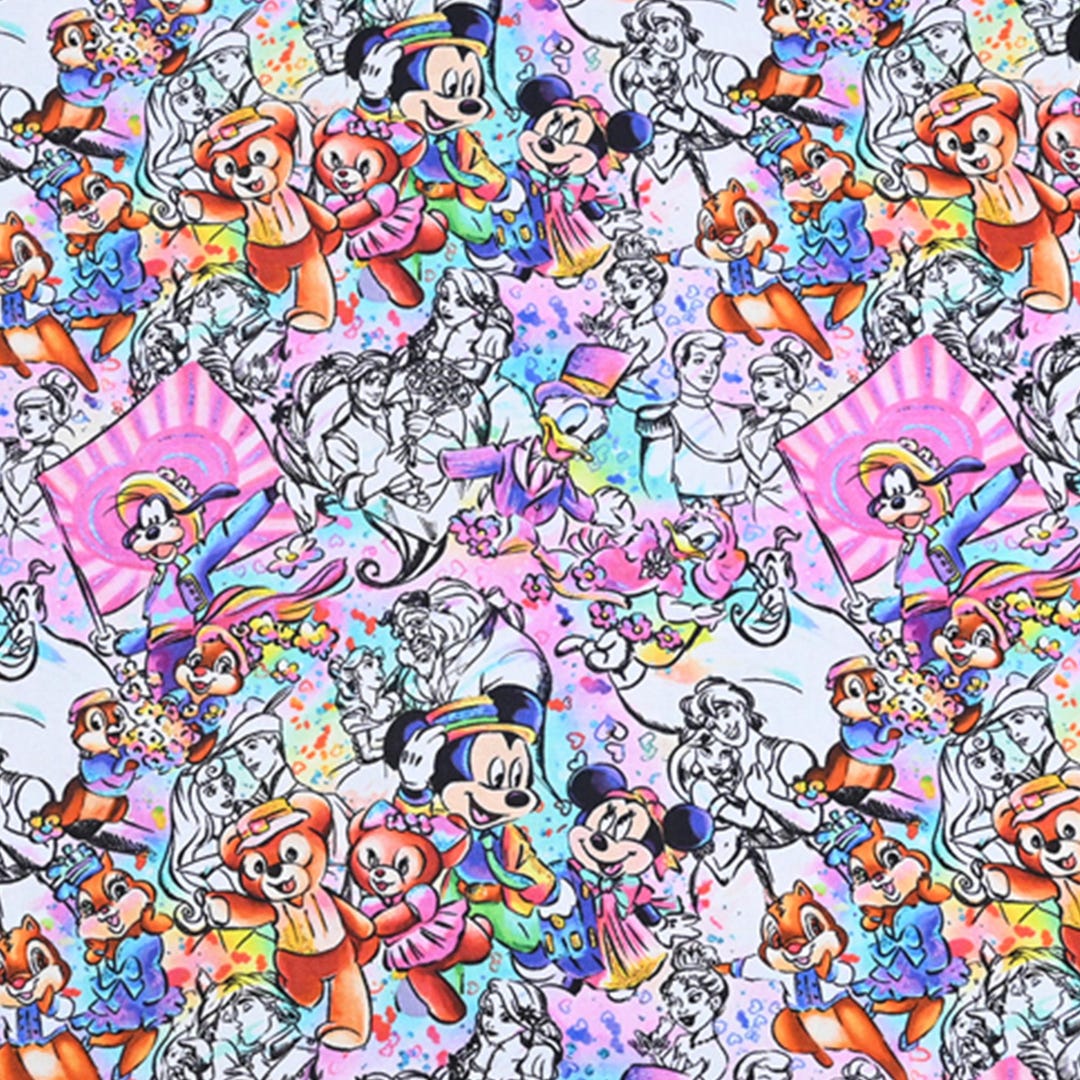 Disney Characters Fabric Disney Fabric Cartoon Anime Fabric 100% Cotton ...
