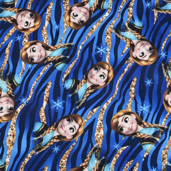 Disney's Frozen Fabric Princess Anna Fabric Cartoon Anime Fabric 100% Cotton Fabric By The Half Yard