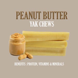 Yak Chews with Peanut Butter | Long-Lasting Natural Dog Treats