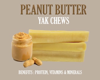 Yak Chews with Peanut Butter | Long-Lasting Natural Dog Treats