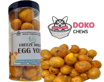 Dehydrated Egg Yolk Treats for Dogs & Cats | High Protein, Single Ingredient
