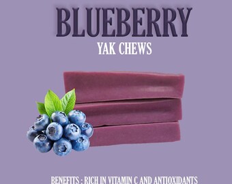 Blueberry Yak Chew: All-Natural Long-Lasting Dog Treat