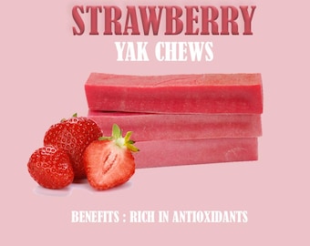Strawberry Yak Chew: All-Natural Long-Lasting Dog Treat