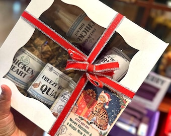 Natural Freeze Dried Cat Treat Gift Box, Variety Pack, Single Ingredient Snacks