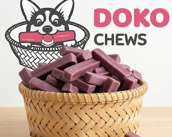 5 lb bulk Blueberry Yak Chew: All-Natural Long-Lasting Dog Treat