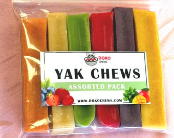 Assorted Yak Chews Gift Box, Natural Himalayan Dog Treats, Variety Pack of 6