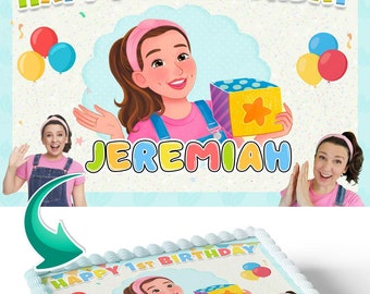 Mrs Fun Rachiel Kids Birthday Edible Image Cake Topper Sheet Custom Icing