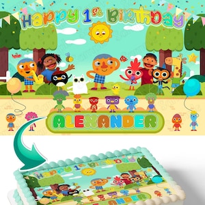 Super Simple Kids Edible Image Cake Topper Personalized Birthday Sheet Decoration Custom Party Frosting Transfer Fondant