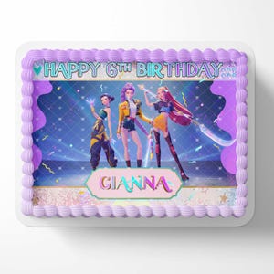 Kpop Girls & Boys Popular Edible Image Cake Topper Sheet Custom Icing