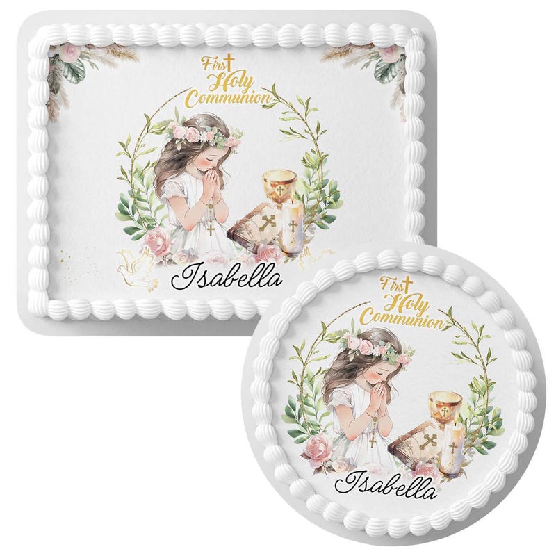 Girls Baptism Sheet Cake Etsy — free download