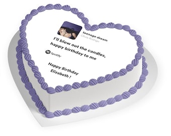 Velas para soplar Teenage Dream, imagen comestible, adorno para tarta, glaseado redondo personalizado
