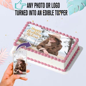 Custom Edible Image Cake Topper Sheet Custom Icing