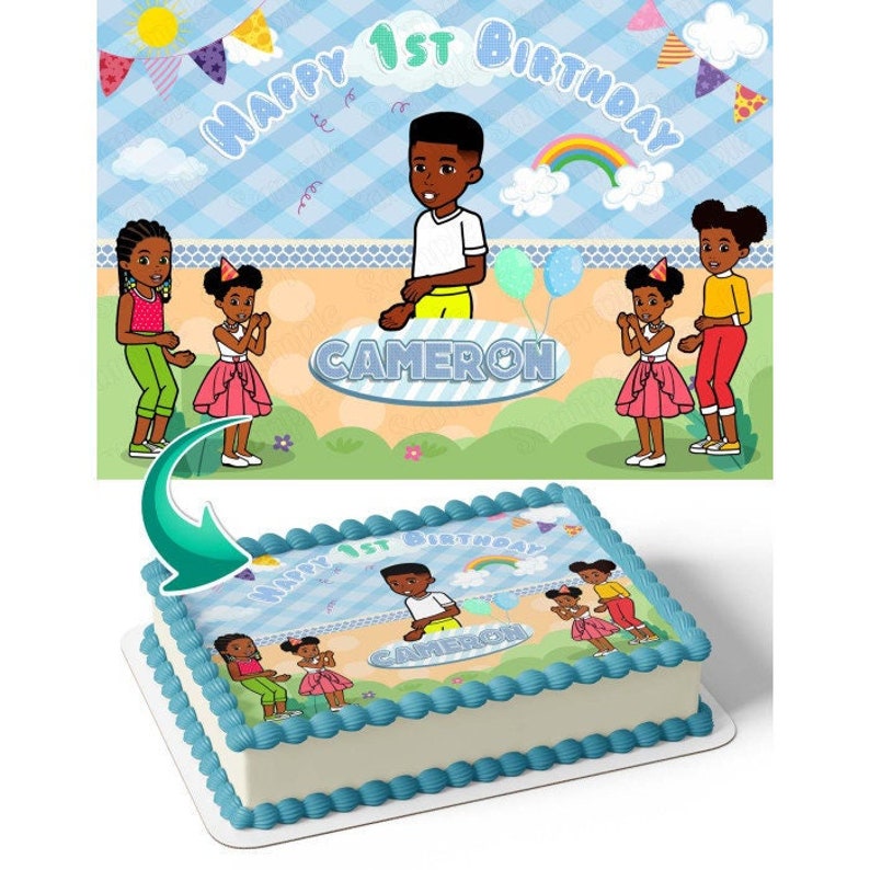 Gracie's Corner Boys Edible Image Cake Topper Personalized - Etsy