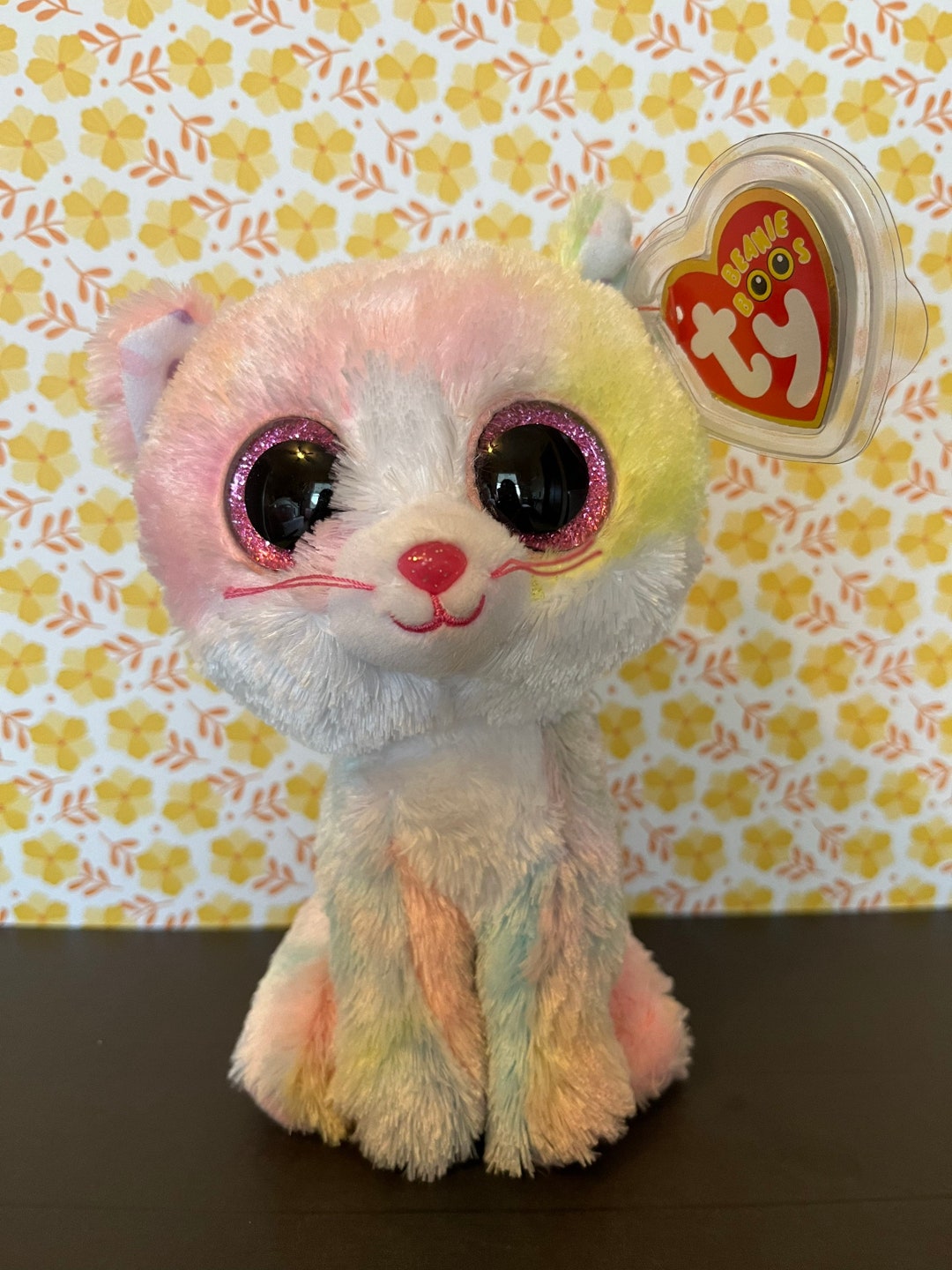 Ty Beanie Boo Fluffy the Pastel Cat NEW 6 Claires Exclusive Etsy