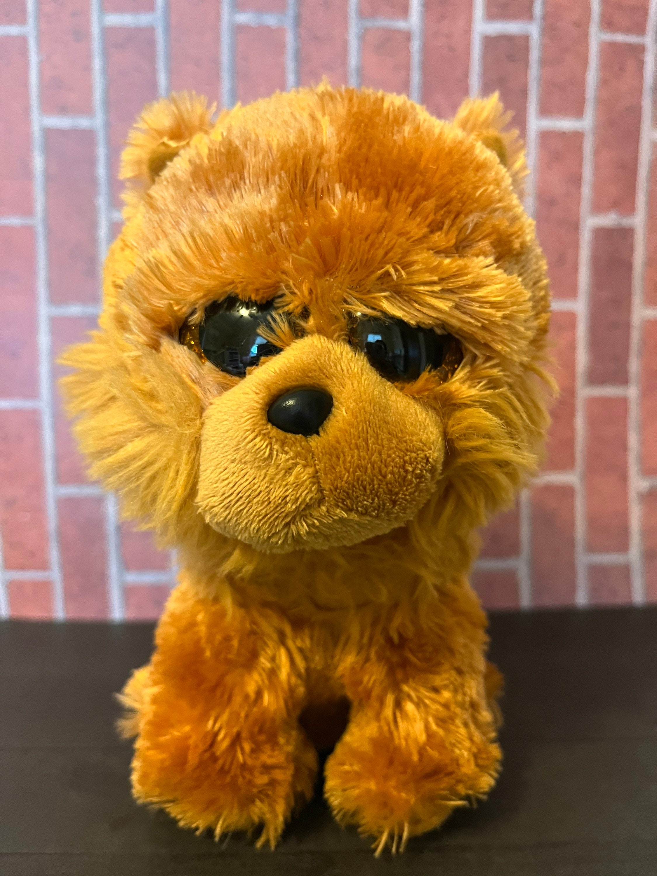 Ty Beanie Boo Barley the Grumpy Looking Dog 6 Tan Color