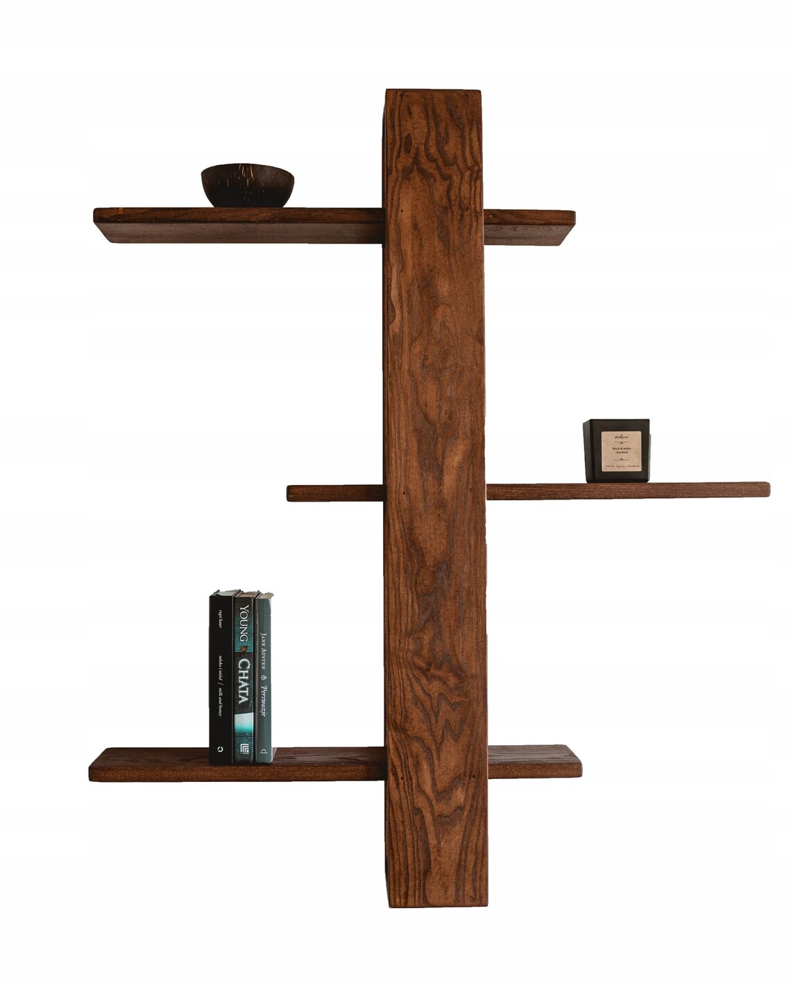 Floating Shelf Handmade From ASH Solid Wood Book Shelf Wall Etsy