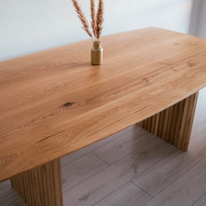 Oak solid table, 180x100 cm, solid wood dining table, kitchen table, live edge dining table, Scandinavian furniture, dine table, handmade